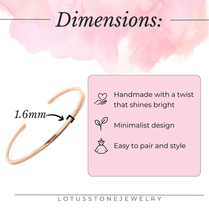 Rose Gold Twist Cuff Bracelet