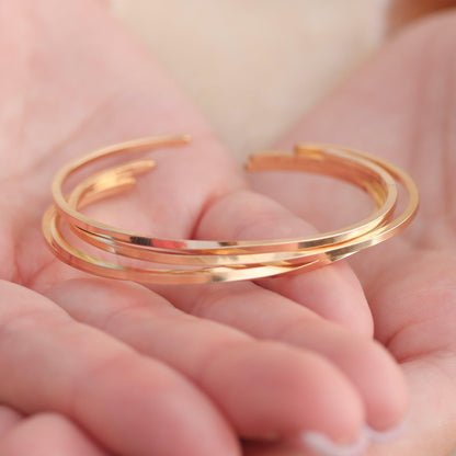 Rose Gold Twist Cuff Bracelet