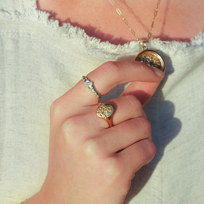 Signet Ring with Roses