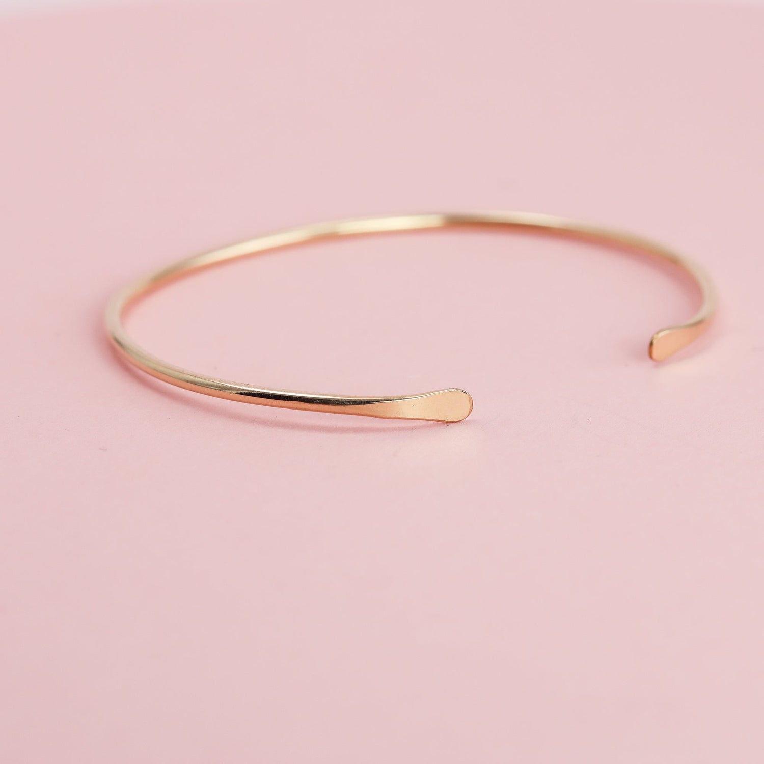 Smooth Thin 10K Gold Cuff Bracelet