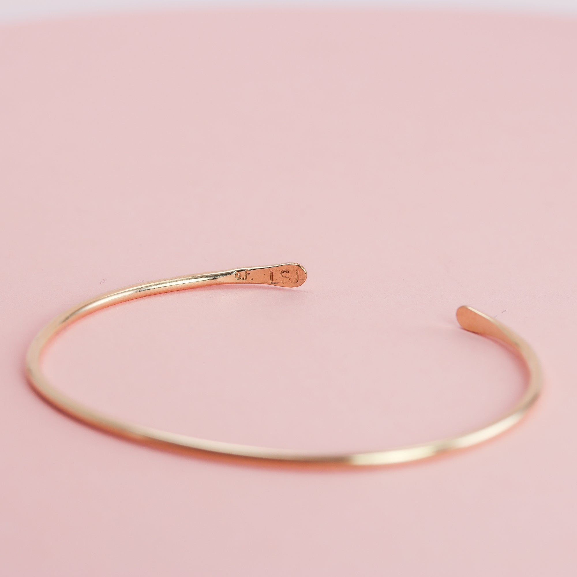 Smooth Thin Gold Cuff Bracelet