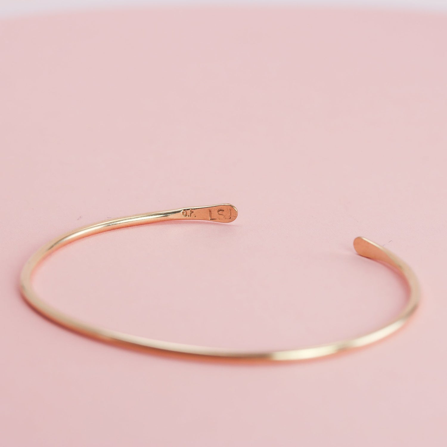 Smooth Thin Gold Cuff Bracelet