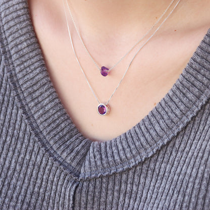 Solitaire Birthstone Slider Necklace