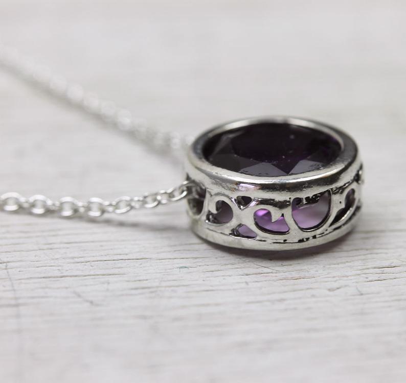 Solitaire Birthstone Slider Necklace