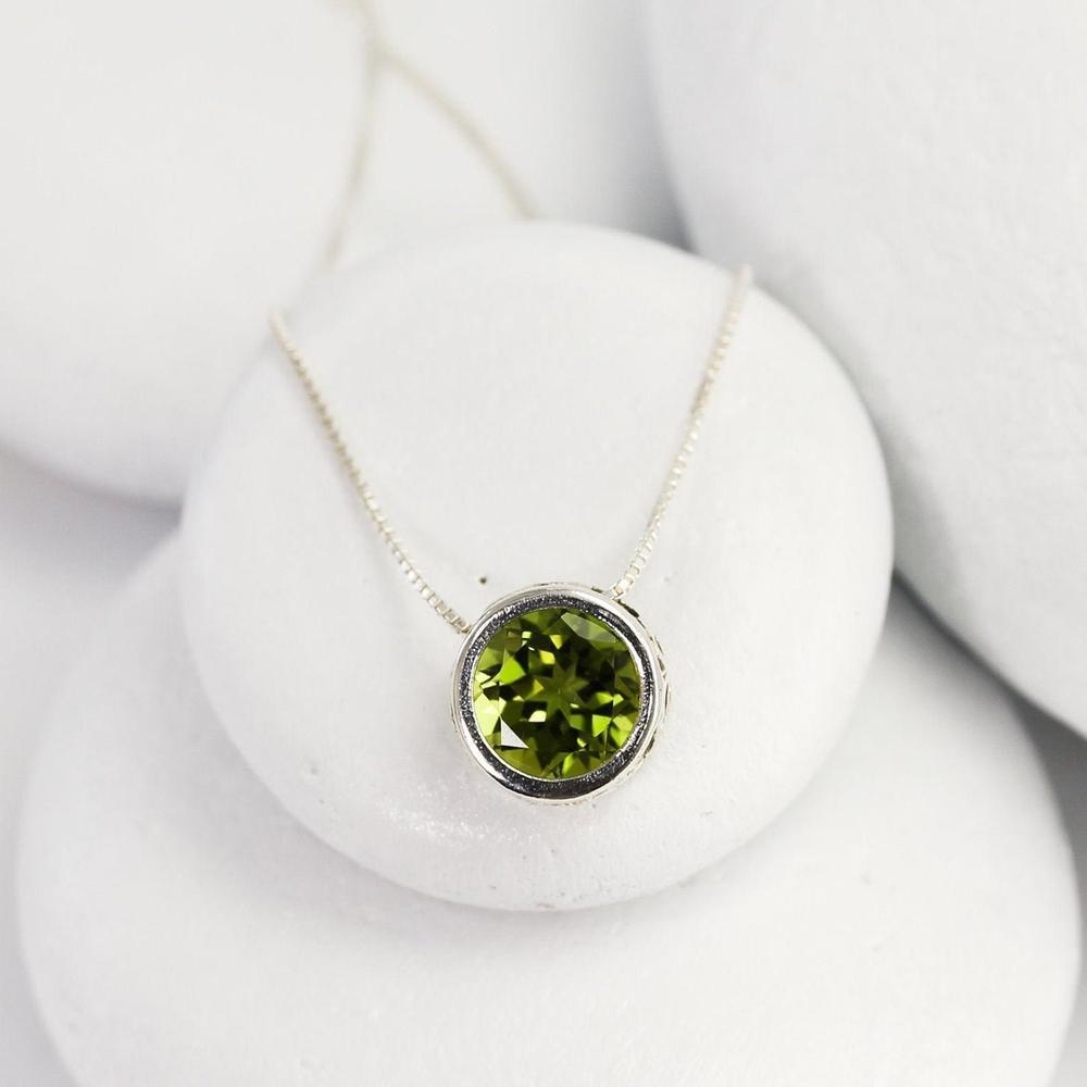 Solitaire Birthstone Slider Necklace