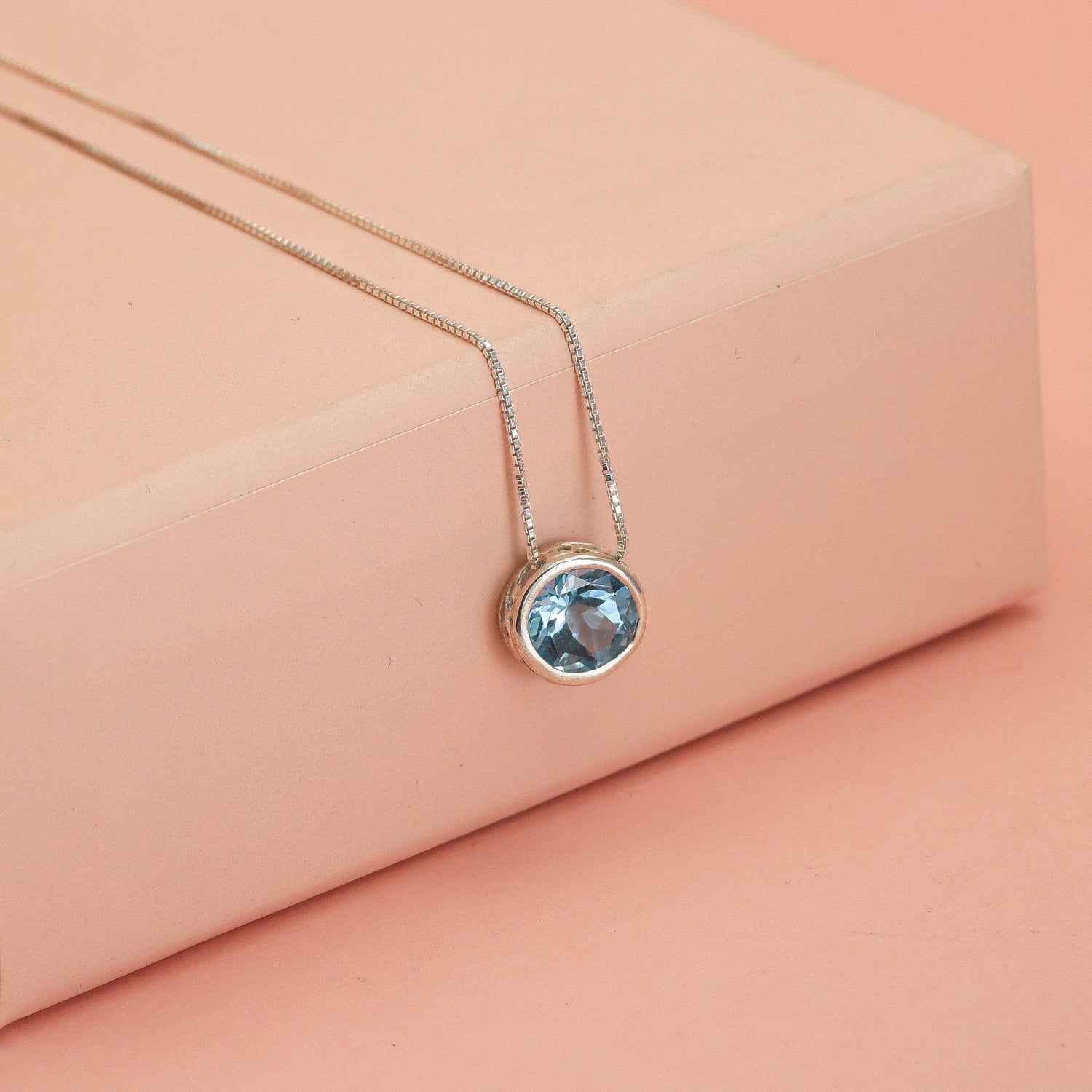 Solitaire Birthstone Slider Necklace