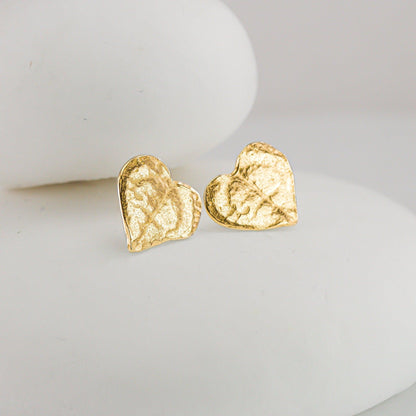 String of Heart Stud Earrings