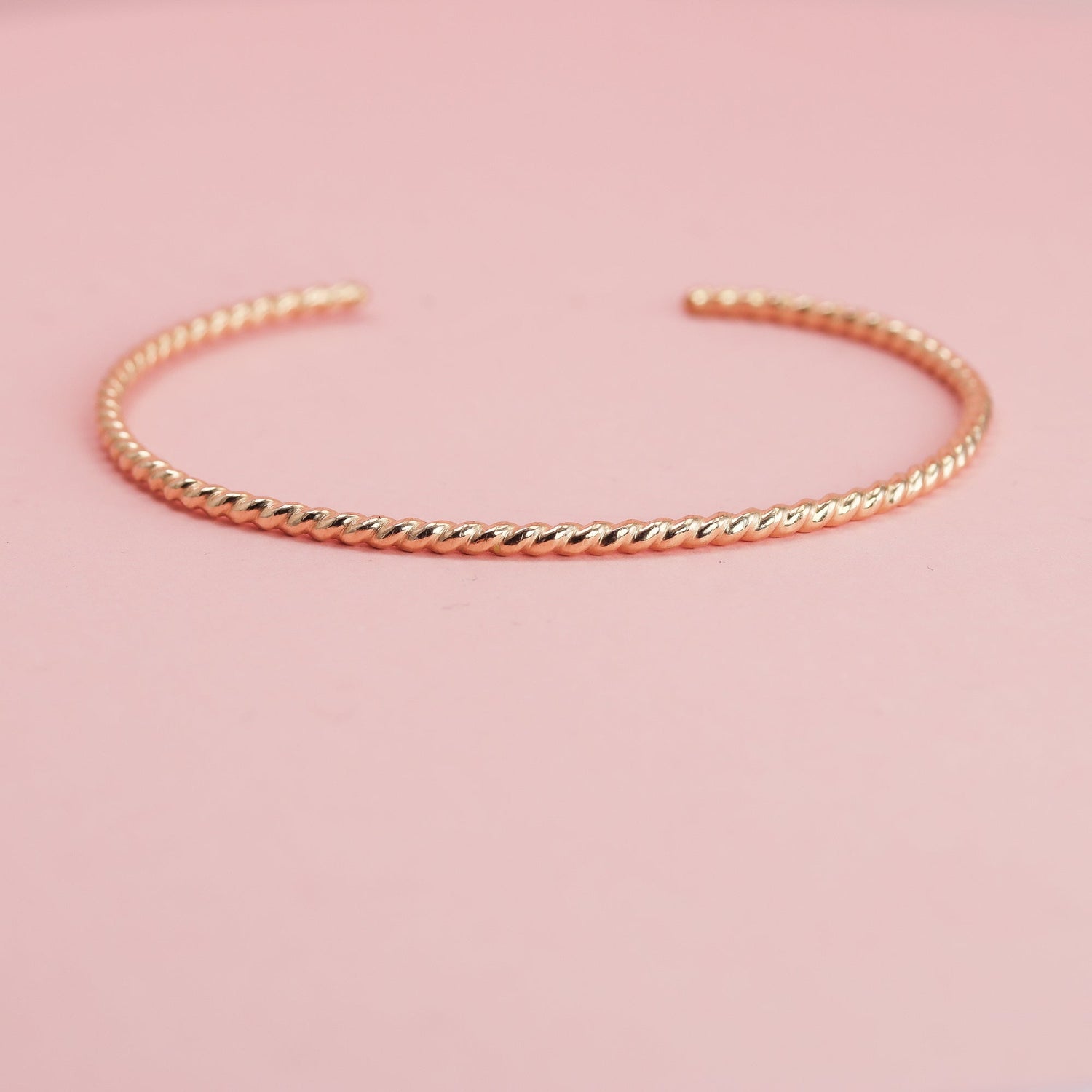 Twisted Gold Rope Cuff Bracelet