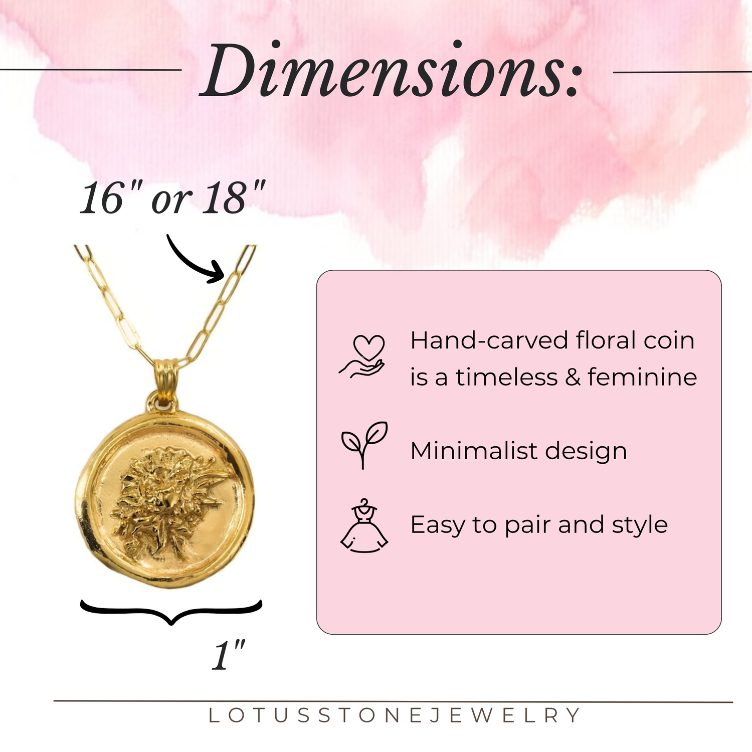 Wax Seal Peony Necklace