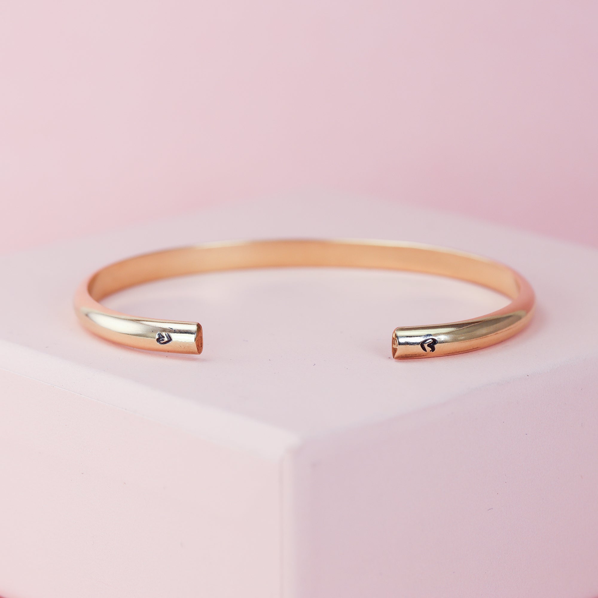 Wide Gold Heart Cuff Bracelet