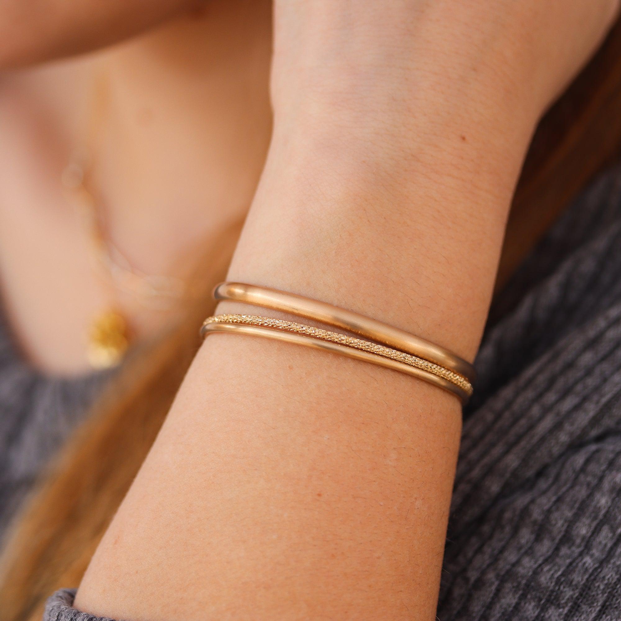 Wide Matte Gold Cuff Bracelet