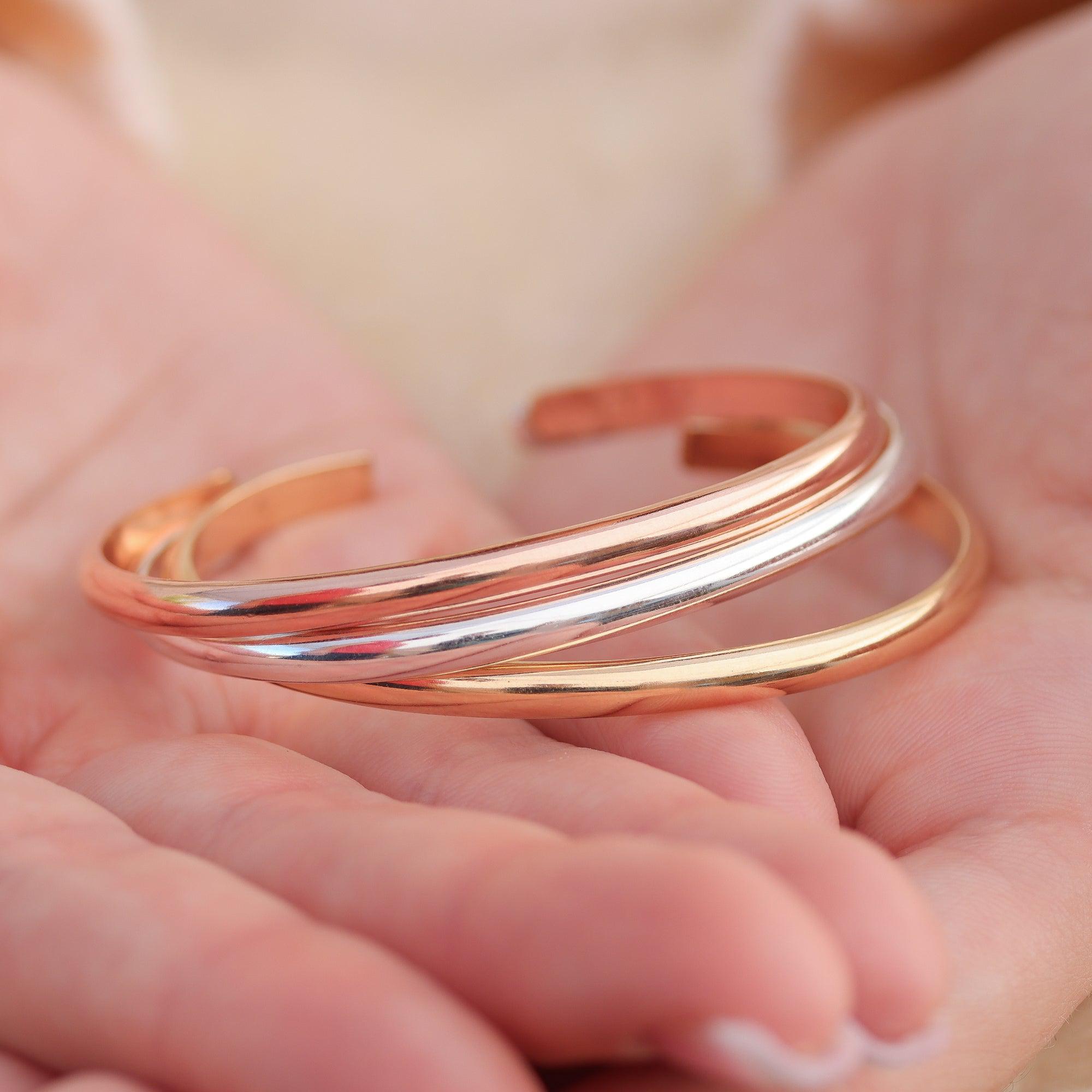 Wide Matte Rose Gold Cuff Bracelet