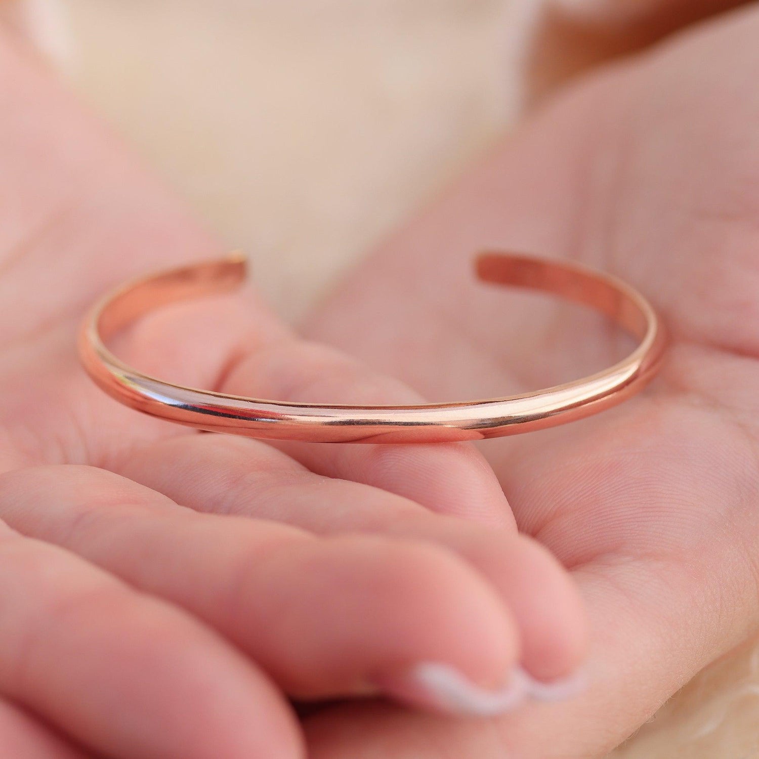 Wide Matte Rose Gold Cuff Bracelet