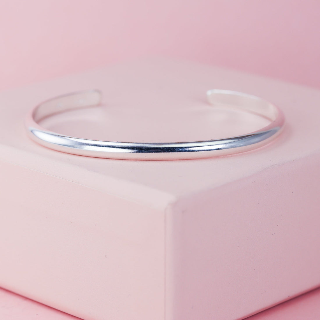 Wide Matte Silver Cuff Bracelet