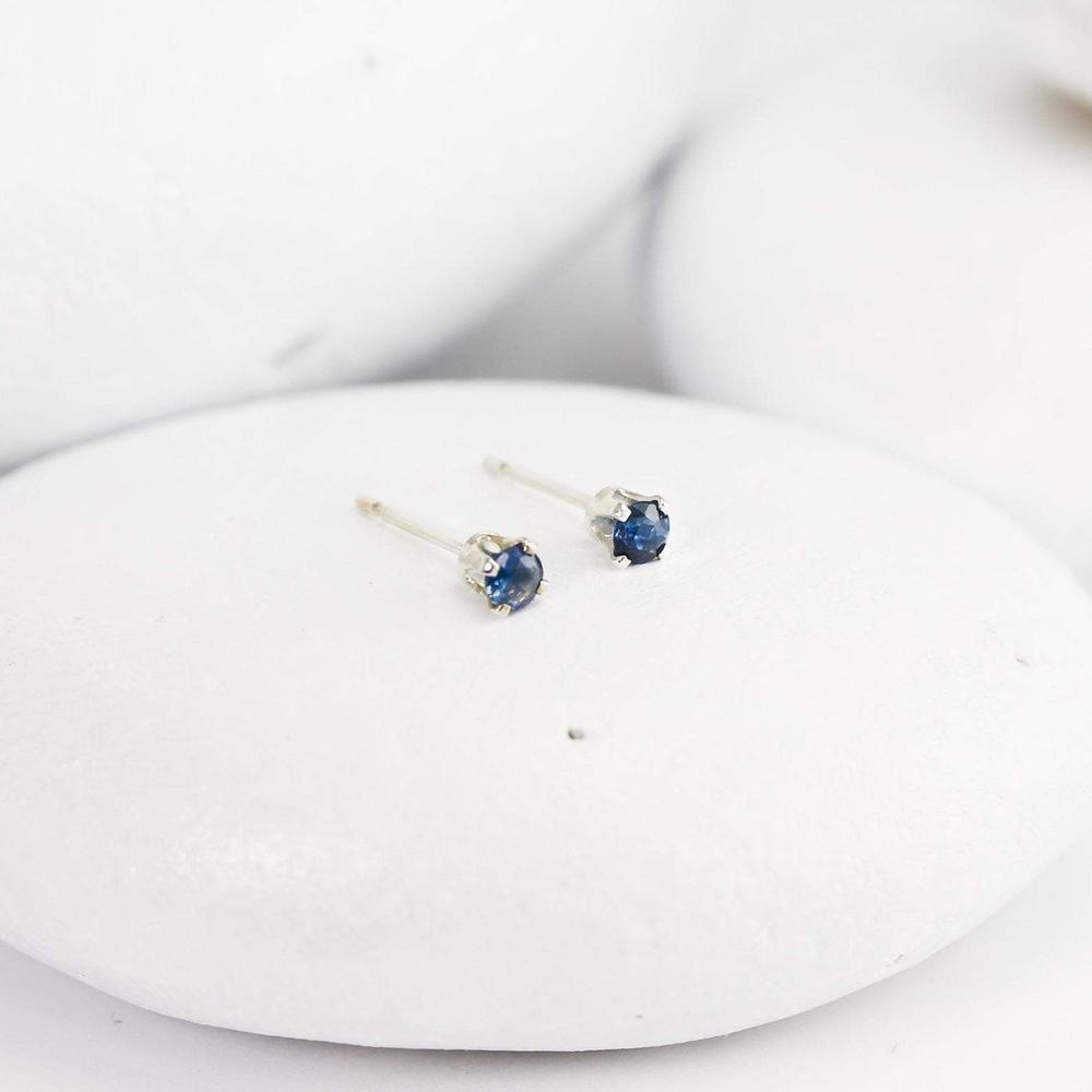 Blue Sapphire Mini Studs