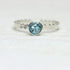 Blue Zircon Ring in Silver