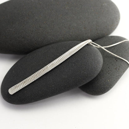 Cactus Spine Silver Bar Necklace